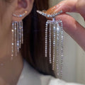 Tassel Rhinestone Stud Earrings