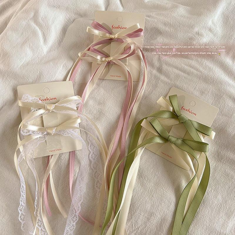 Cute white bow hair clip for kids