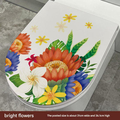 Cute Dolphin Toilet Seat Sticker Image 1