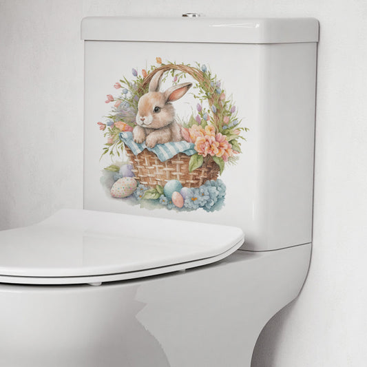 Easter Bunny toilet decal featuring cute design