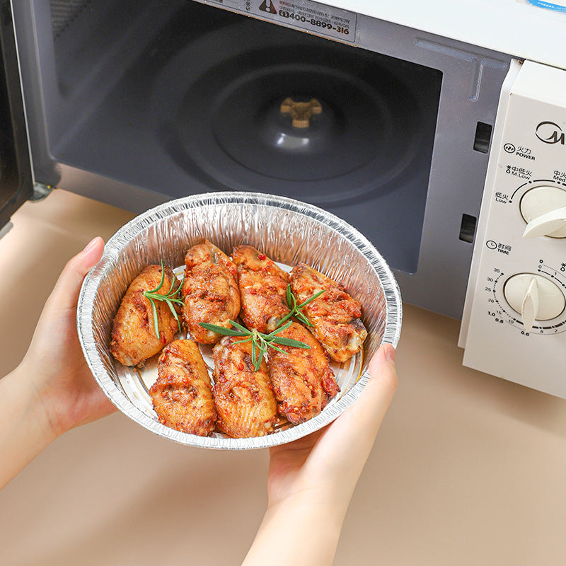 Disposable aluminum foil baking pan for air fryer