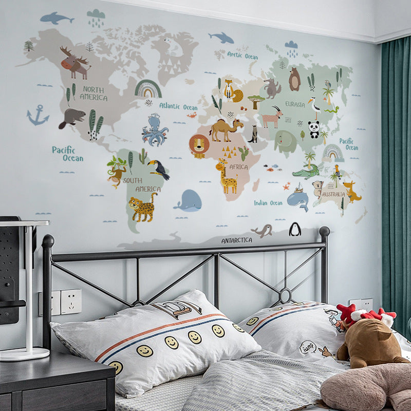 Animal Map Wall Decor Image 4