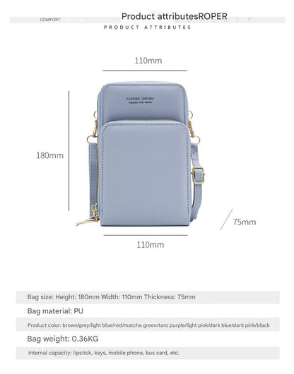 Stylish shoulder bag in light blue color