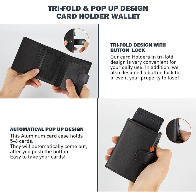 Durable RFID-blocking wallet for men