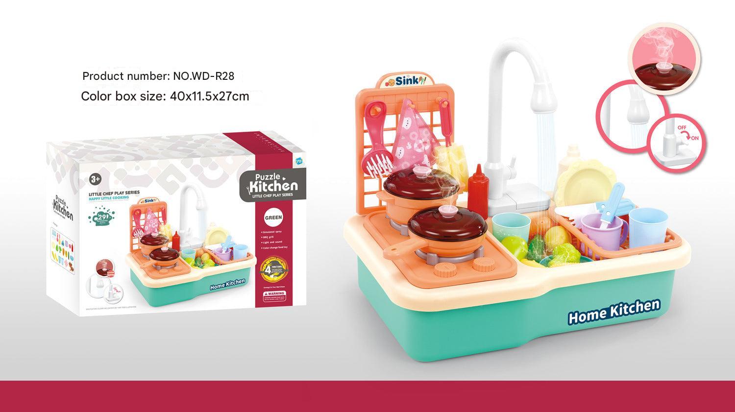 toy kitchen with water circulation system