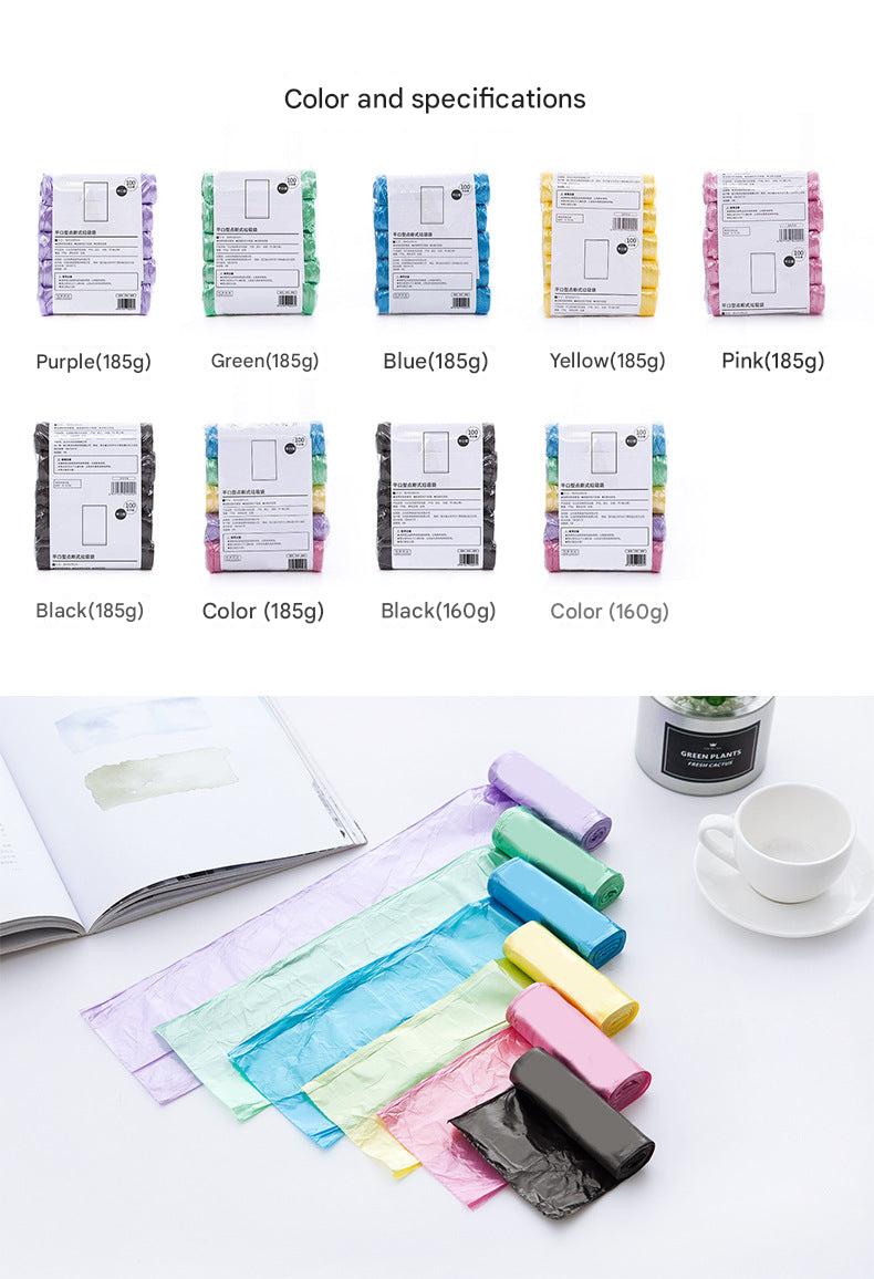 Durable bathroom trash bags with vibrant colors