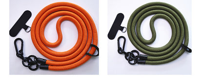 Adjustable woven phone strap in blue