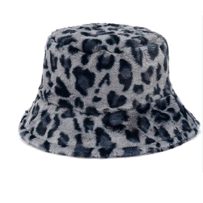 Leopard print fisherman hat side view