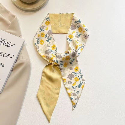 Headband styled with yellow hair scarf