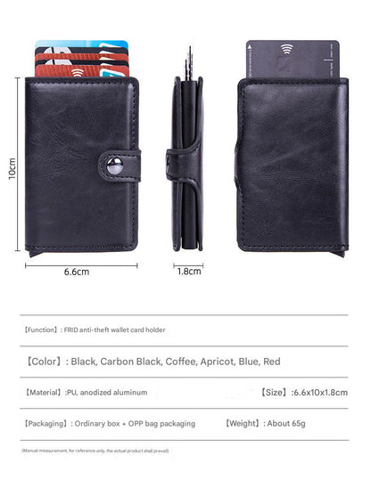 PU card holder in blue color