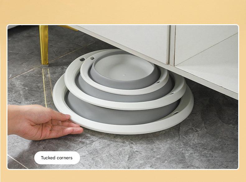 Portable silicone folding wash basin for camping