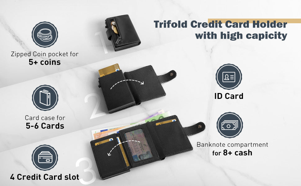 Stylish black wallet for everyday use