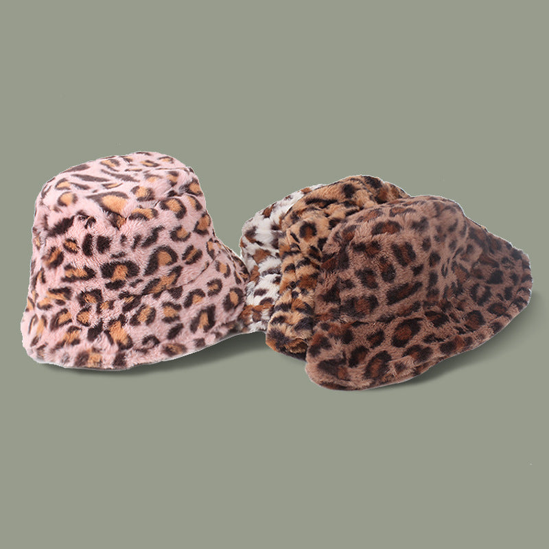 Leopard print fisherman hat top view