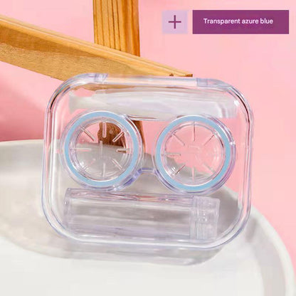 Durable plastic contact lens box for everyday use