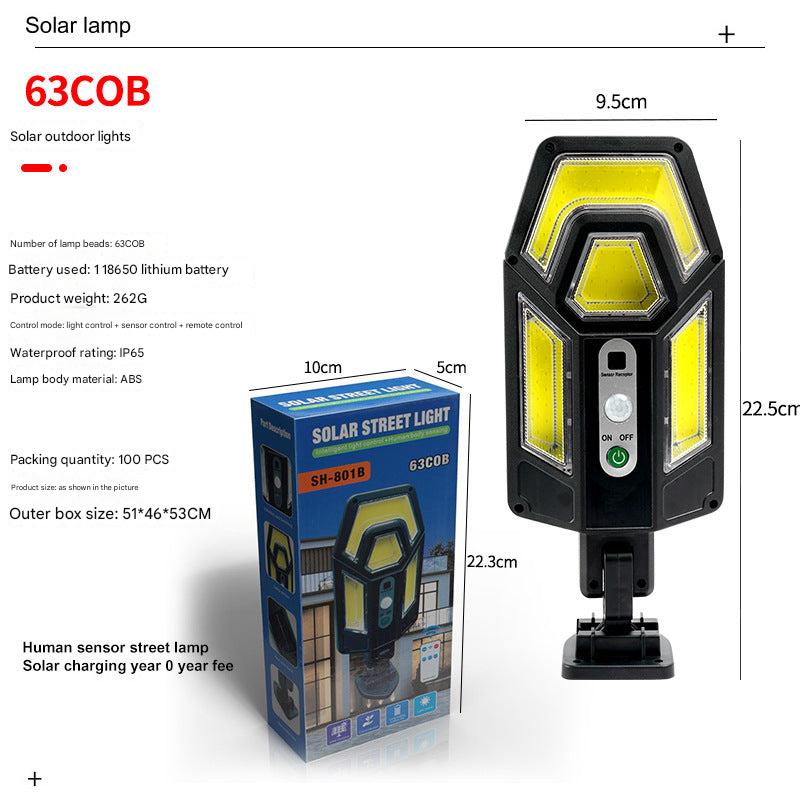 Motion sensor solar outdoor light in the garden