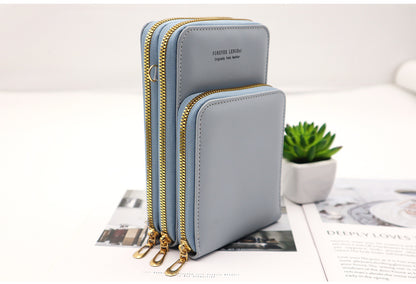 Pink shoulder bag with zip closure