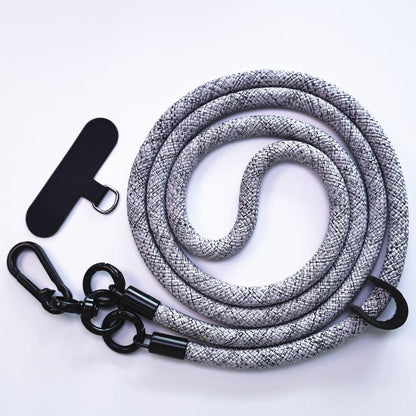 Adjustable woven phone strap in blue
