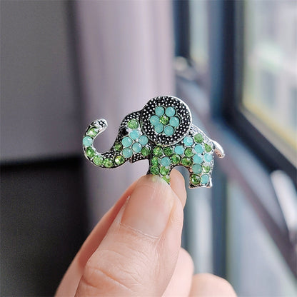 Alloy Elephant Brooch Pin Close-Up image 2