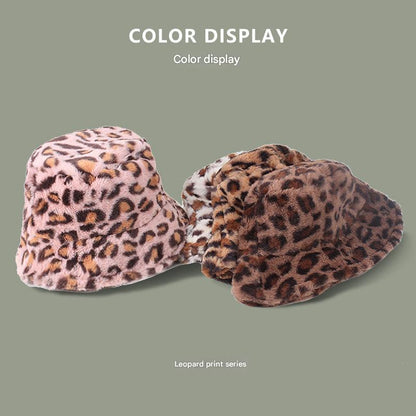 Leopard print fisherman hat back view