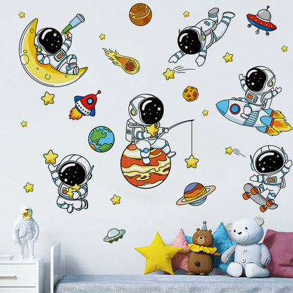 Children's space adventure wall sticker design 4