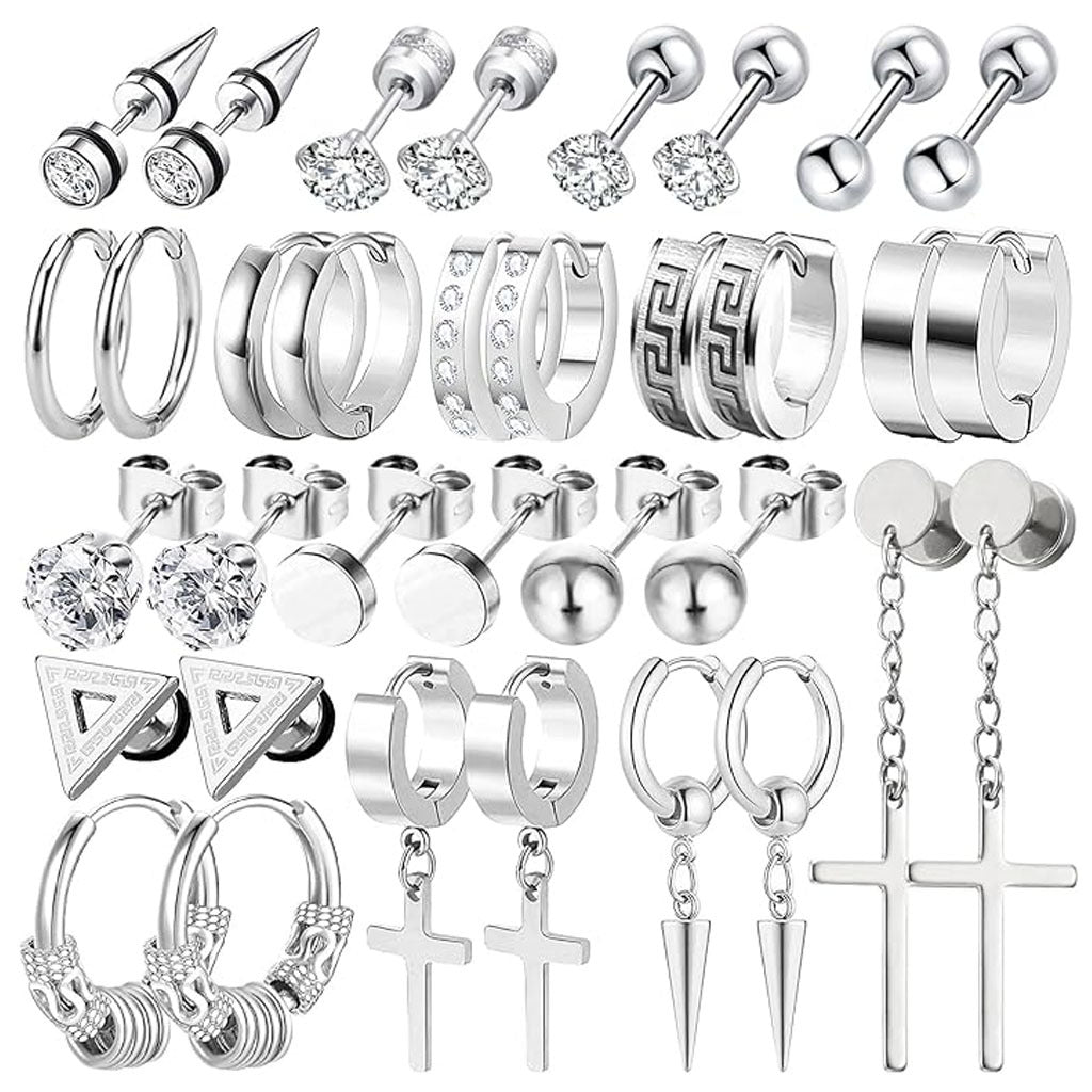 Geometric studs earrings in various shapes