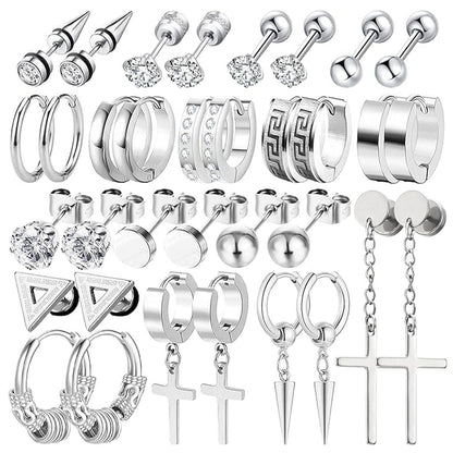 Geometric studs earrings in various shapes