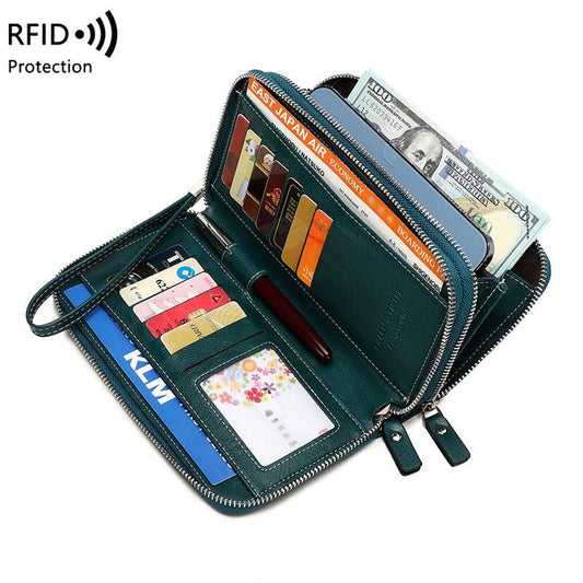 Women's wallet double zip design