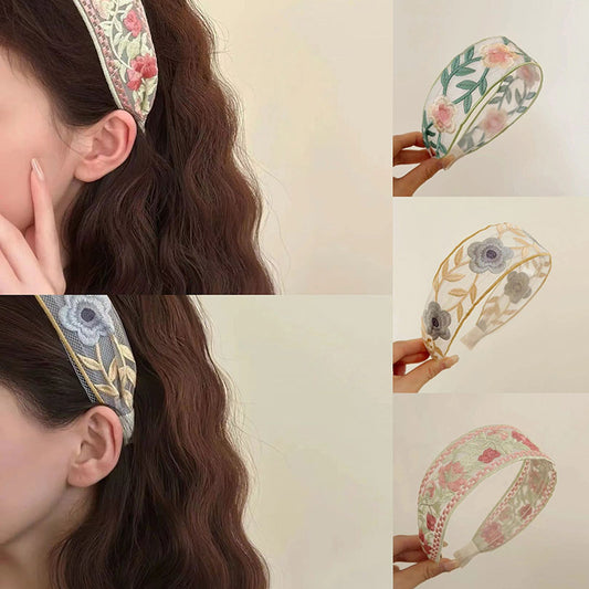 craftsmanship of the embroidered headband