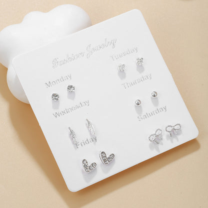 Korean pearl bow earrings image 8