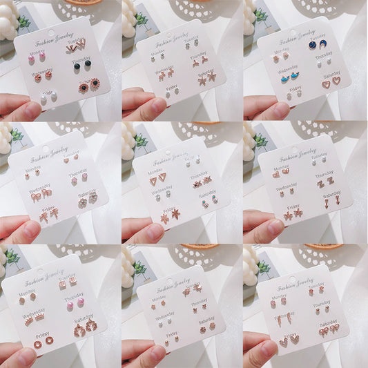 Korean pearl bow earrings image 6