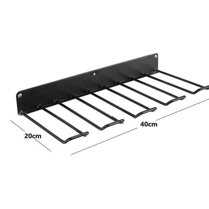 Installed tool rack in DIY workspace