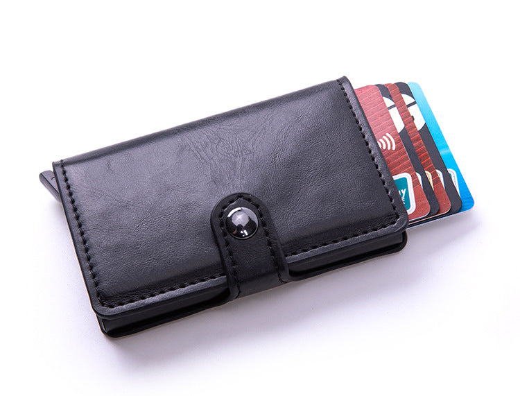 PU card holder on a table