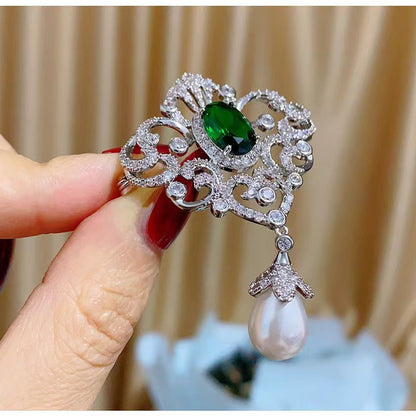 stylish zinc alloy floral pin