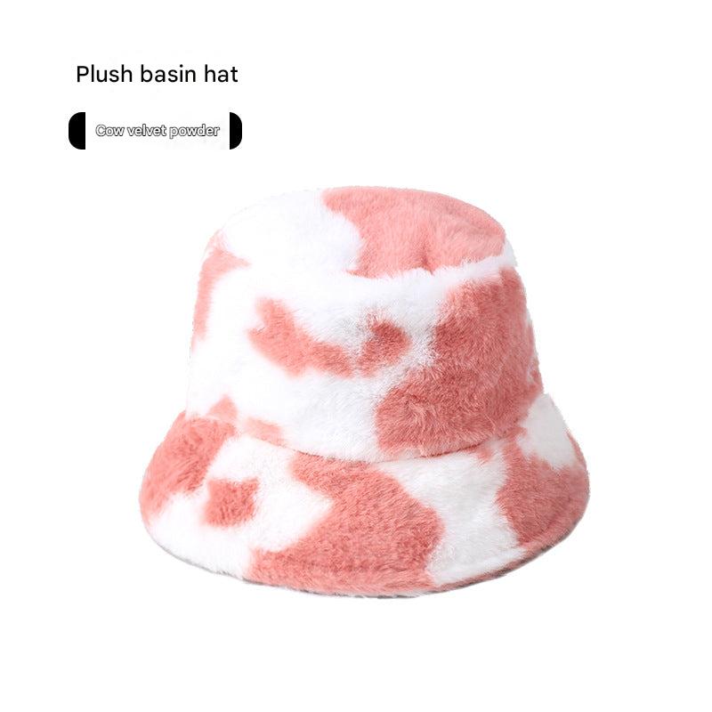 Leopard print fisherman hat model wearing