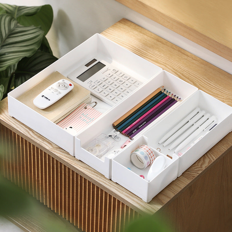 Plastic drawer organizer box from different angles image 2