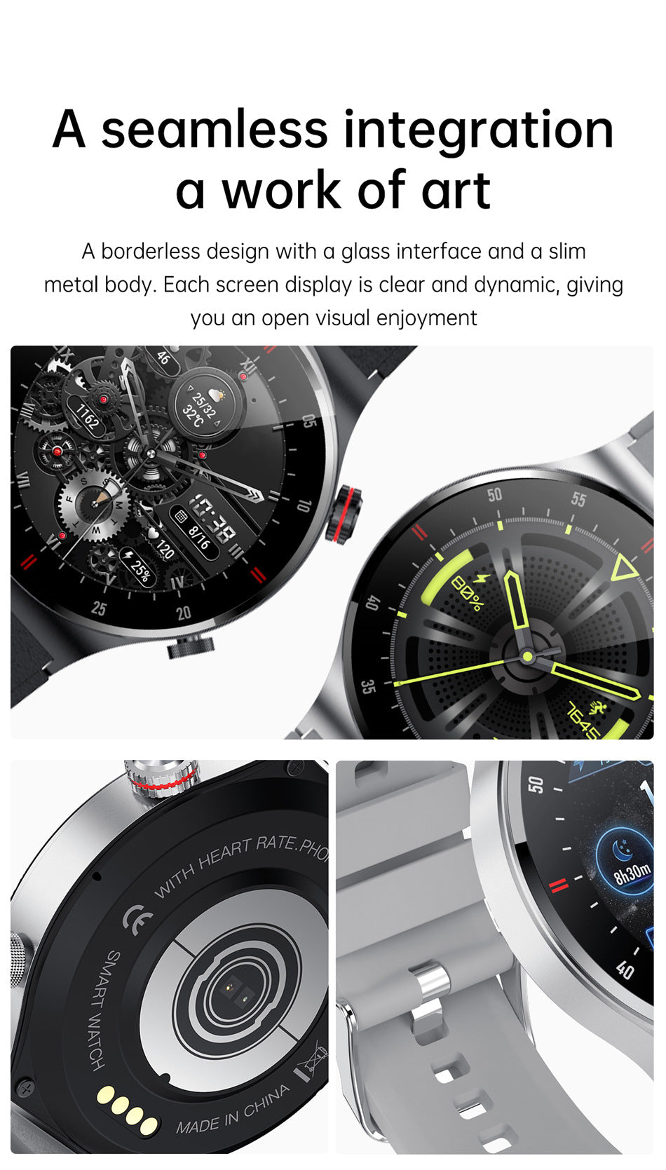 Health monitoring smartwatch display