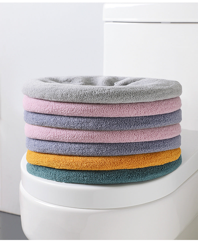 Cozy purple-pink toilet seat cover