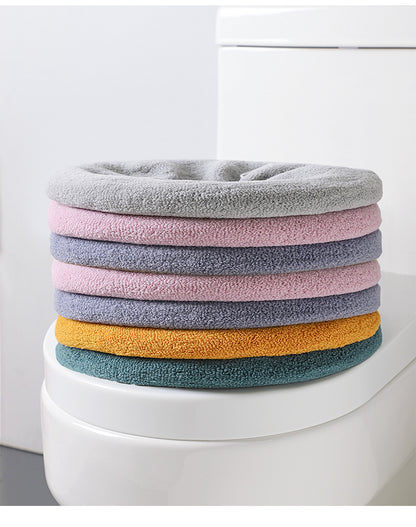 Cozy purple-pink toilet seat cover