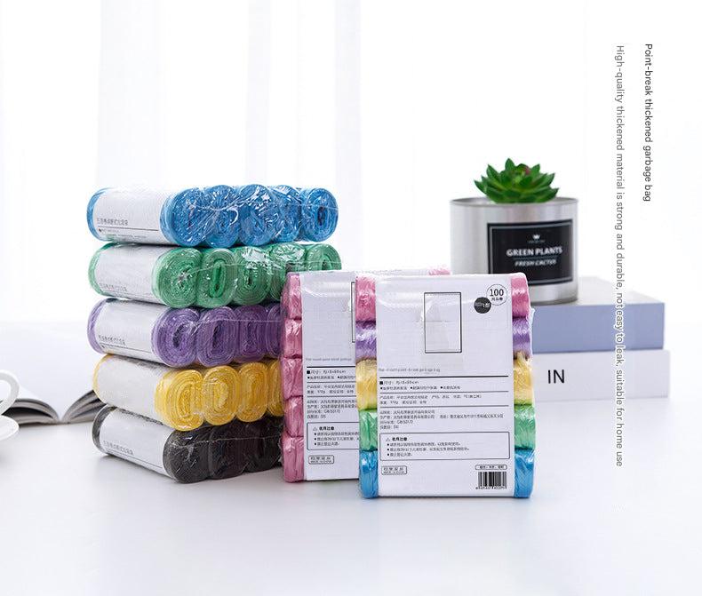 Assorted plastic trash bags for waste disposal