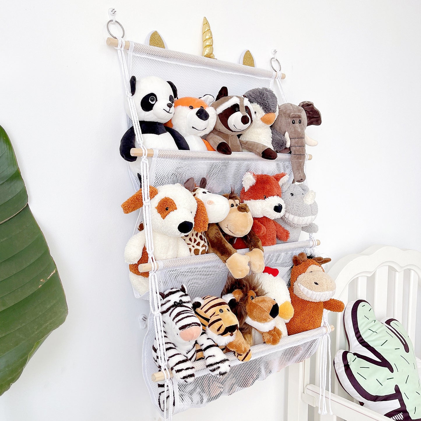Organized playroom with a kids storage shelf
