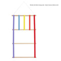 Wooden Stick Hair Clip Organizer (4 Layers, 5 Strips) Rainbow Color (Hooks Not Included)