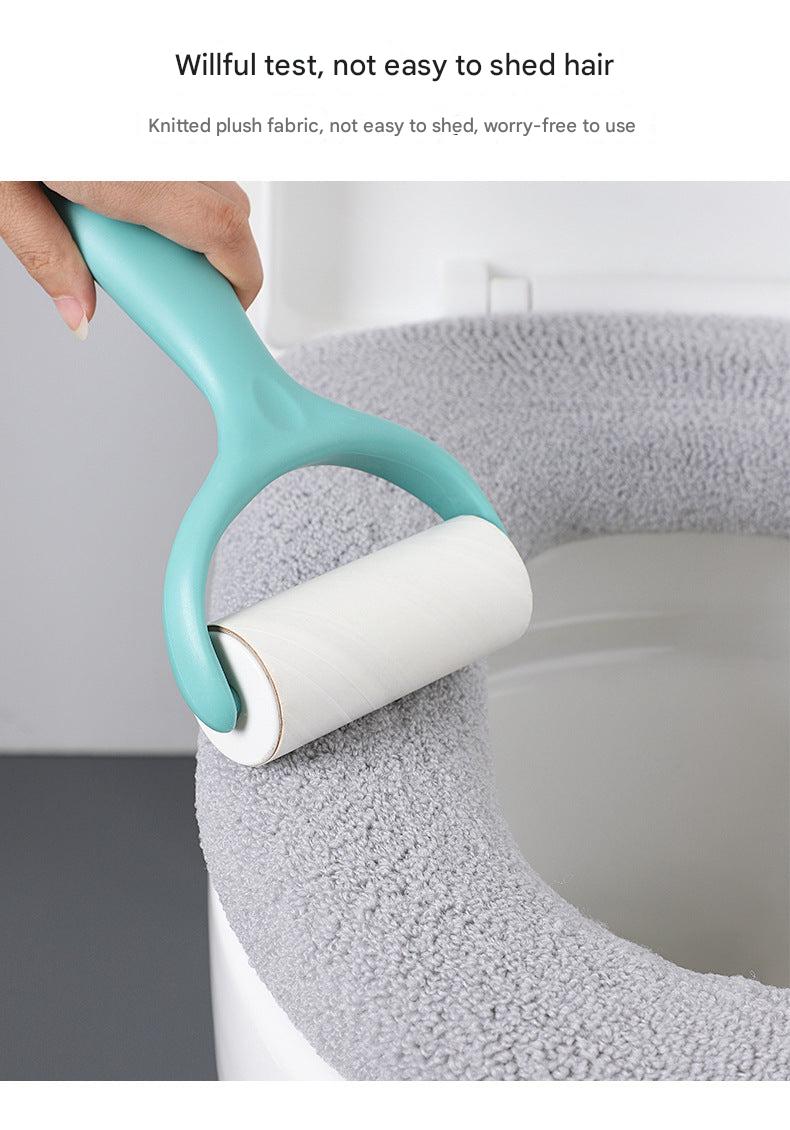 Cozy purple-pink toilet seat cover