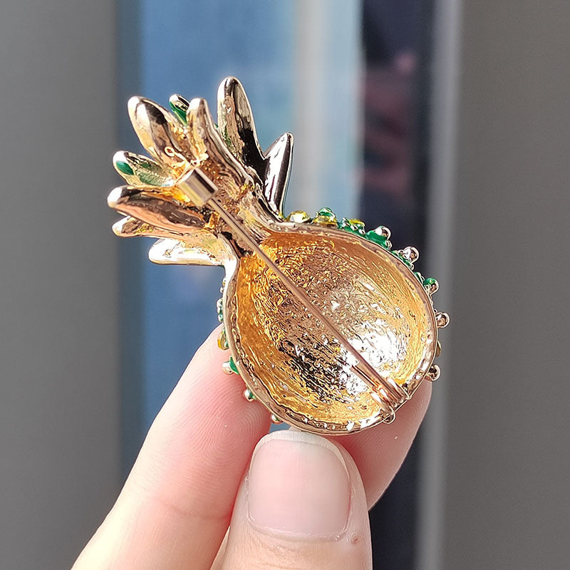 Pineapple brooch in packaging