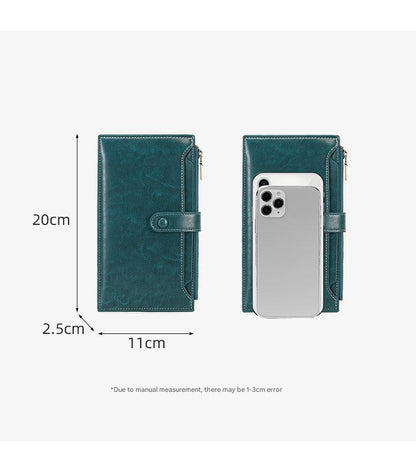 RFID wallet with dual zippers for secure storage - image 1