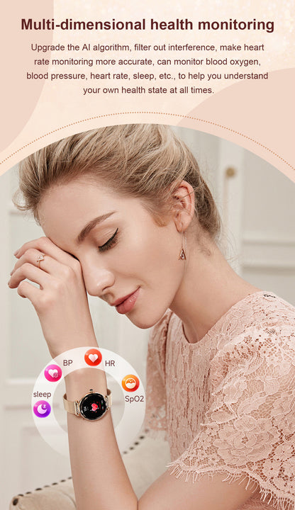 Elegant aluminum health tracker wrist strap design
