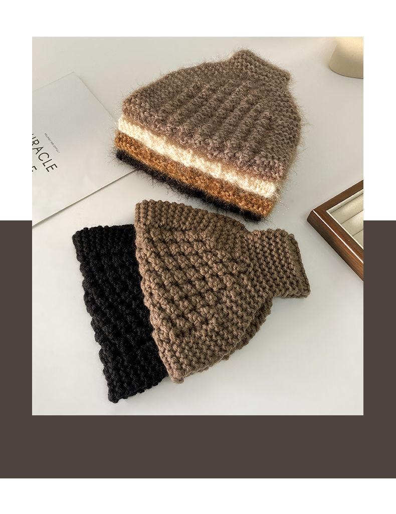 Knitted ear warmer burgundy
