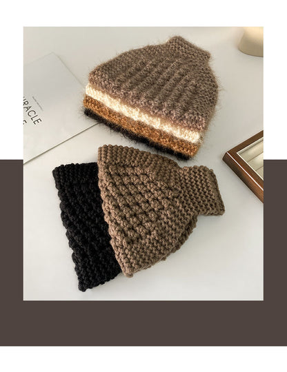 Knitted ear warmer burgundy