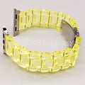 38/40/41mm resin strap-Glacier transparent yellow (Pack of 1)