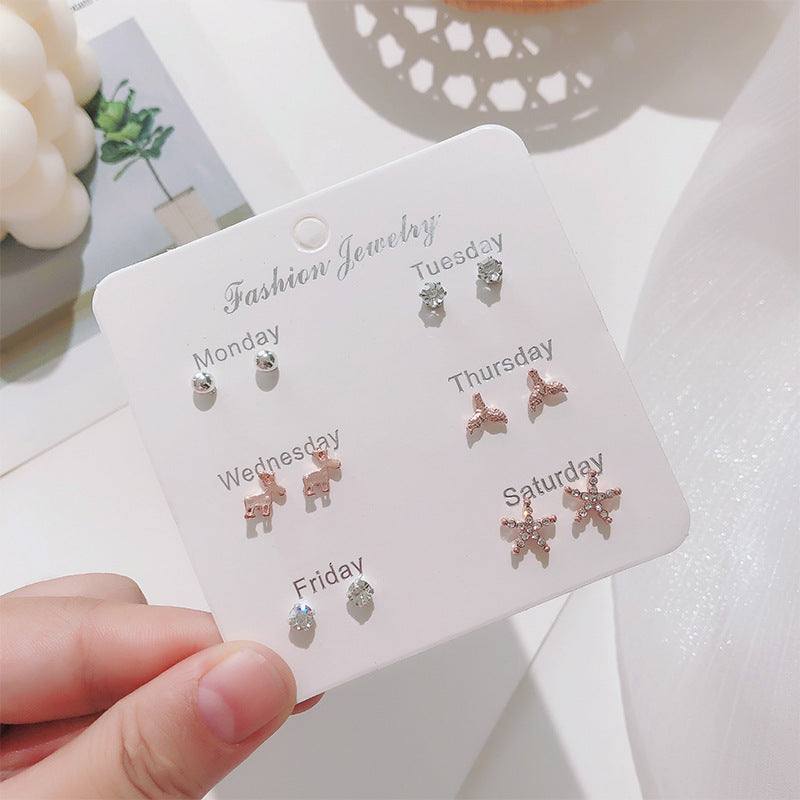 Korean pearl bow earrings image 4