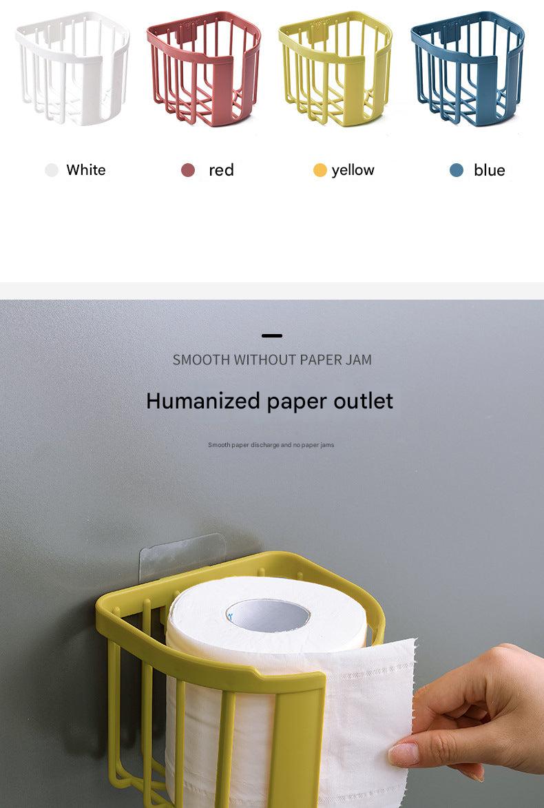 wall-mounted tissue holder in white